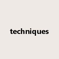 techniques是什么意思