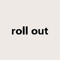 roll out是什么意思