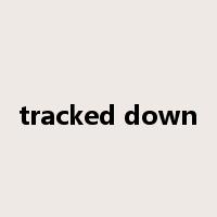 tracked down是什么意思