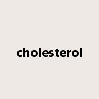 cholesterol是什么意思