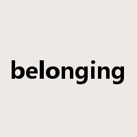 belonging是什么意思