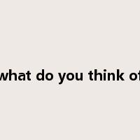 what do you think of是什么意思