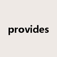 provides是什么意思