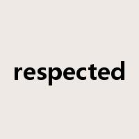 respected是什么意思