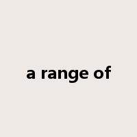 a range of是什么意思