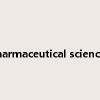 pharmaceutical sciences是什么意思