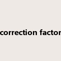 correction factor是什么意思