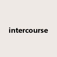 intercourse是什么意思