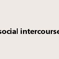 social intercourse是什么意思