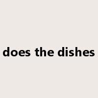 does the dishes是什么意思