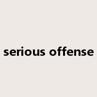 serious offense是什么意思