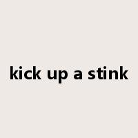 kick up a stink是什么意思