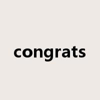 congrats是什么意思