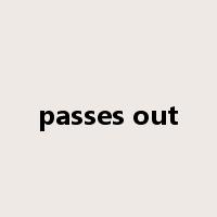 passes out是什么意思