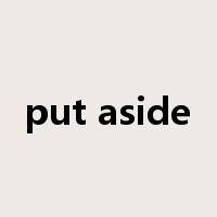 put aside是什么意思