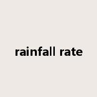 rainfall rate是什么意思