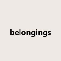 belongings是什么意思