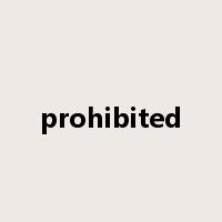 prohibited是什么意思