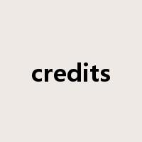 credits是什么意思