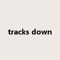 tracks down是什么意思