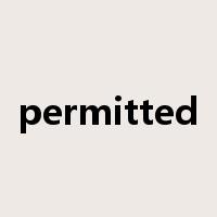 permitted是什么意思