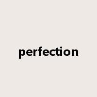 perfection是什么意思
