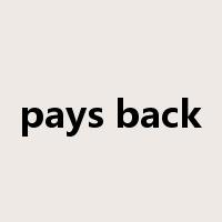 pays back是什么意思